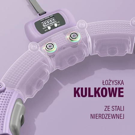 Zestaw hula hop magnetyczny z licznikiem HMS hhm14 pas wyszczuplający br163