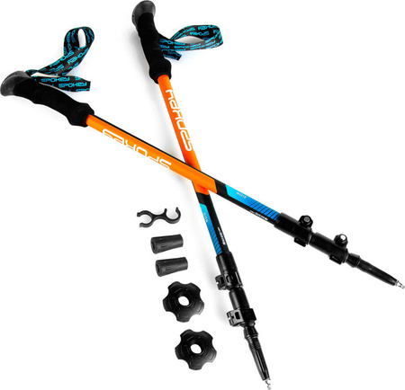 Kijki trekkingowe Spokey Zion pomarańczowo-niebieskie 926808