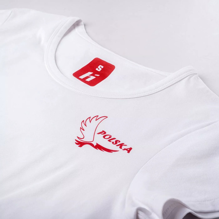 Damska koszulka bluzka z krótkim rękawem bawełniana Huari Poland Fan rozmiar L