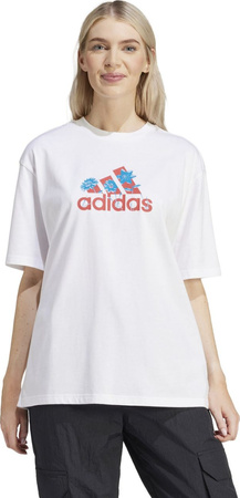 Koszulka damska adidas Flower Pack Badge of Sport biała IT1421