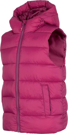 Kamizelka dla dziewczynki 4F różowa HJZ22 JKUDP002 53S