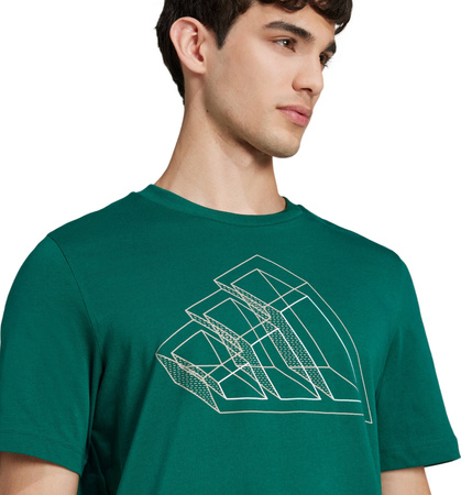Koszulka męska adidas Tech Outline Graphic zielona JJ1609