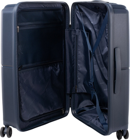 Walizka podróżna na kółkach twarda Iguana Sydney 60 navy 60 litrów