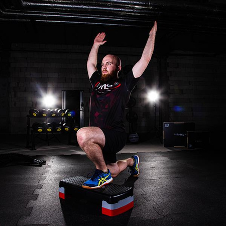 Step do aerobiku HMS AS003 czarno-szaro-czerwony