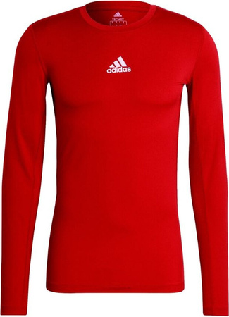 Koszulka męska adidas Compression Long Sleeve Tee czerwona GU7336