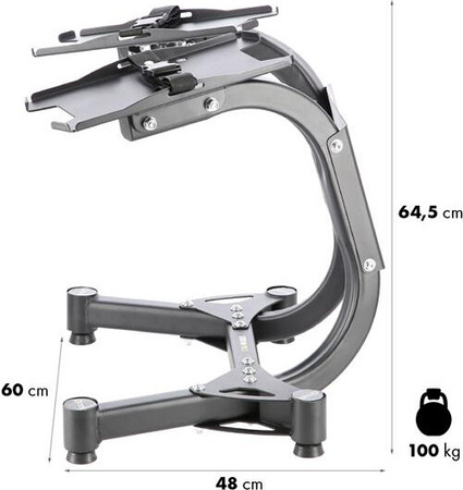 Zestaw stojak hantle powlekane gumowane regulowane HMS