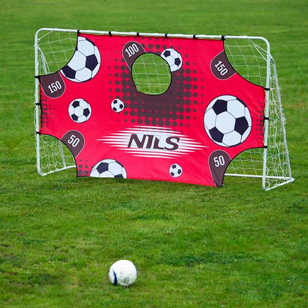 2w1 Bramka z siatką i panelem do celowania Nils BR240P 240x150cm