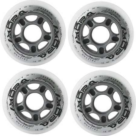 Kółka do rolek Nils Extreme PU 76x24mm 82A 4 sztuki