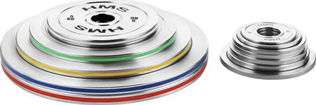 Talerz olimpijski stalowy kalibrowany na gryf olimpijski HMS TOS10 1 kg