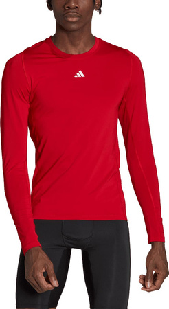 Koszulka męska adidas Techfit Aeroready Long Sleeve Tee czerwona HP0639