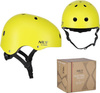 Zestaw kask z ochraniaczami na rower rolki hulajnogę Nils Extreme mr290 h230 żółty rozmiar S
