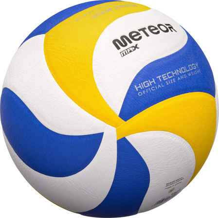 Piłka siatkowa Meteor Max 2000 niebiesko-żółto-biała 17409