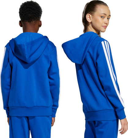 Bluza dla dzieci adidas Essentials Full-Zip Hoodie niebieska JY4977