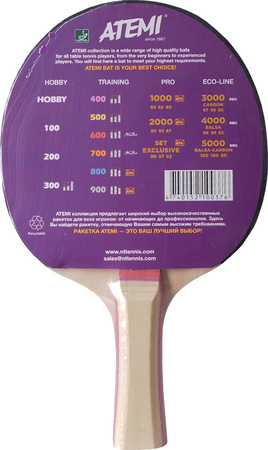 Rakietka do tenisa stołowego ping ponga New Atemi 300 concave