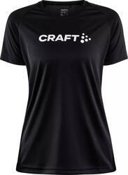Damska koszulka Craft CORE UNIFY LOGO TEE W czarny rozmiar S