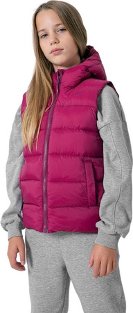 Kamizelka dla dziewczynki 4F różowa HJZ22 JKUDP002 53S