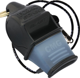 Gwizdek ze sznurkiem Fox 40 Sonik Blast CMG czarno-szary 9203-0008