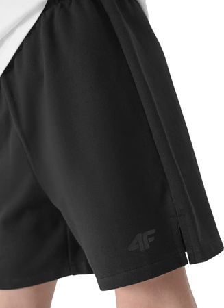 Zestaw dzięciecy komplet sportowy koszulka spodenki worek plecak do szkoły na WF 4F M085 głęboka czerń 4FJWAW25TAPSM085 20S