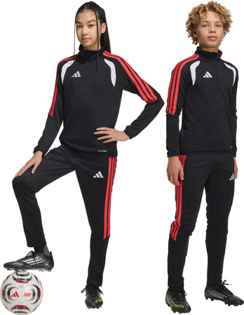 Spodnie dla dzieci adidas Tiro 26 League czarno-czerwone JY9677