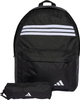 Plecak sportowy szkolny miejski adidas Classic 3-Stripes Horizontal czarny JZ3321