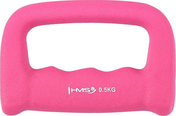 Ciężarek kastet żeliwny pokryty neoprenem HMS CK05 0.5 KG różowy
