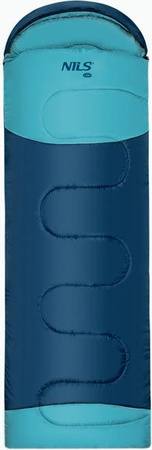 Śpiwór turystyczny mumia Nils Camp NC2008 niebieski 215x75cm
