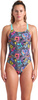 Damski Strój Kąpielowy Women's Arena Vivid Repeat Swimsuit Swim  dress blues rozmiar 34