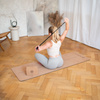 Zestaw do jogi yogi HMS mata korkowa fitness TPE YM11 kostka KJ02 pasek SJ02
