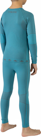Bielizna termoaktywna dla dzieci Viking Riko Kids set turkusowa 500-14-3030-70