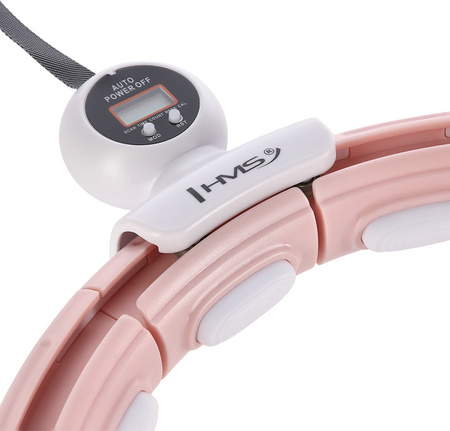 Hula hop pink z magnesem i obciążnikiem licznik HMS hhm15