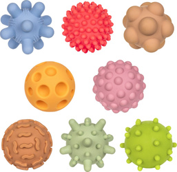 Piłki sensoryczne bez dziurki 8 szt. Tullo pastelowe 497