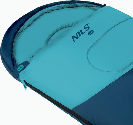 Śpiwór turystyczny mumia Nils Camp NC2008 niebieski 215x75cm