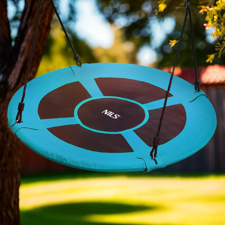 Bocianie gniazdo huśtawka Nils Camp NB5031 turkusowa średnica 100cm