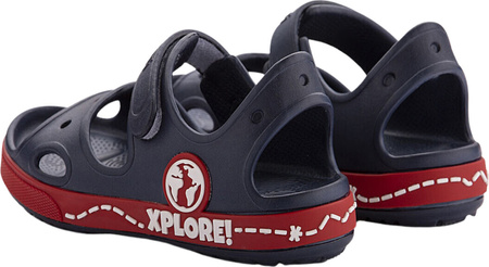 Sandały dla dzieci Coqui Yogi granatowo-czerwone 8861-407-2109A