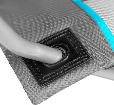 Krzesło fotel turystyczny składany Nils Camp NC3080 jasnoszary 95x110x50cm