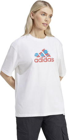 Koszulka damska adidas Flower Pack Badge of Sport biała IT1421