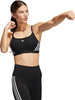 Stanik sportowy adidas Aeroreact Training Light-Support 3-Stripes Bra czarny HC7862