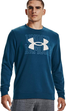 Bluza męska Under Armour UA Rival Terry Logo Crew niebieska 1370391 458