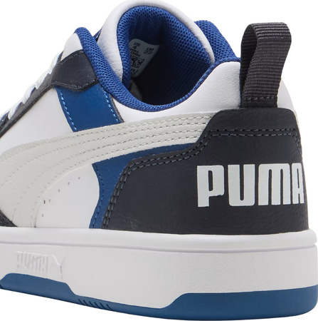 Buty dla dzieci Puma Rebound V6 Lo Mid biało-niebieskie 393833 28