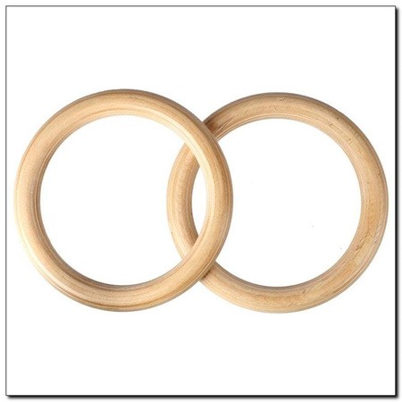 Drewniane kółka gimnastyczne z miarką karabińczyk HMS PREMIUM TX08