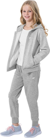 Spodnie dla dziewczynki 4F szare HJZ22 JSPDD001 25M