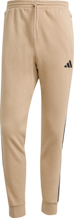 Spodnie męskie adidas Essentials 3-Stripes Fleece beżowe JX0712