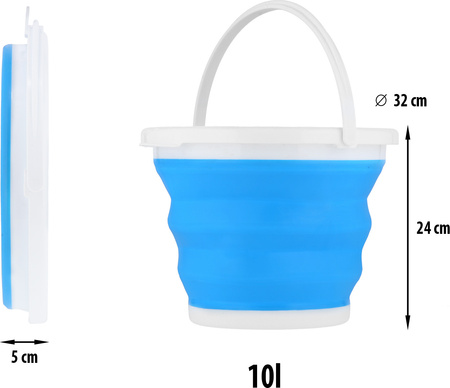 Wiadro składane niebieskie Nils camp nc1731 10l