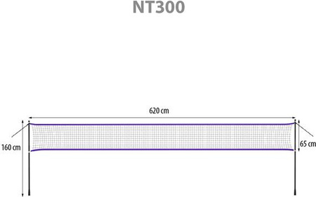 Siatka do badmintona 600x60 cm Nils NT300 pokrowiec