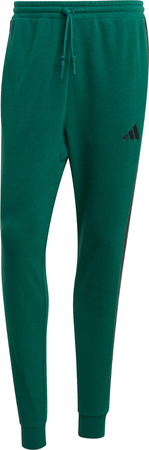 Spodnie męskie adidas Essential 3-Stripes French Terry zielone JD1879
