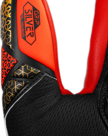 Rękawice bramkarskie Reusch Attrakt Freegel Silver czarno-czerwone 5570235 7075