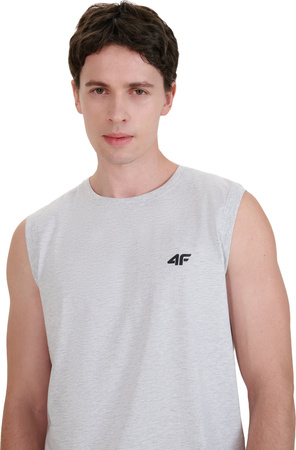Koszulka męska 4F M125 chłodny jasny szary melanż 4FWMM00TSLEM125 27M