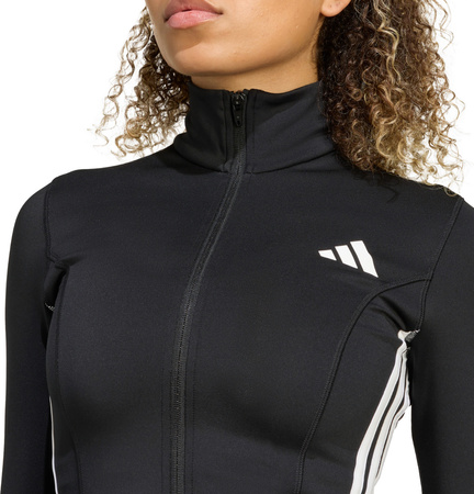 Bluza damska adidas Workout Essentials 3-Stripes Zip Through czarna KB7843