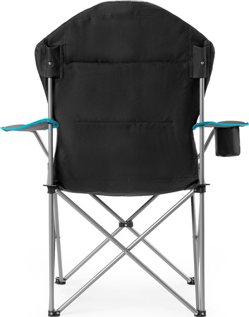 Krzesło fotel turystyczny składany Nils Camp NC3080 jasnoszary 95x110x50cm