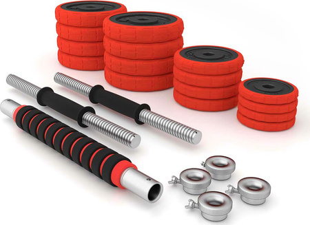 Sztangielki/sztanga gumowane HMS SGGX30 30 KG